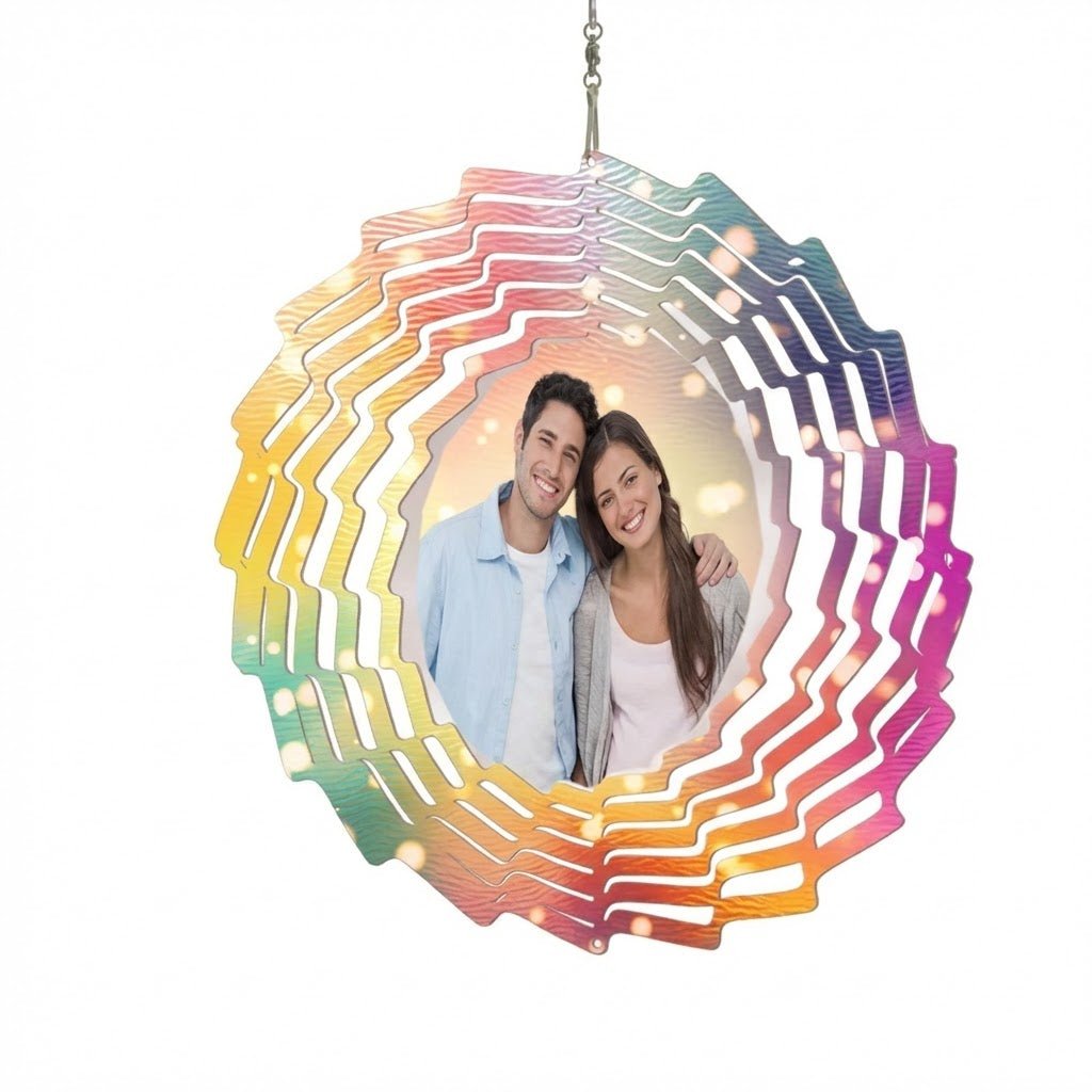 blooming garden custom photo keepsake wind spinner chime for porch decor