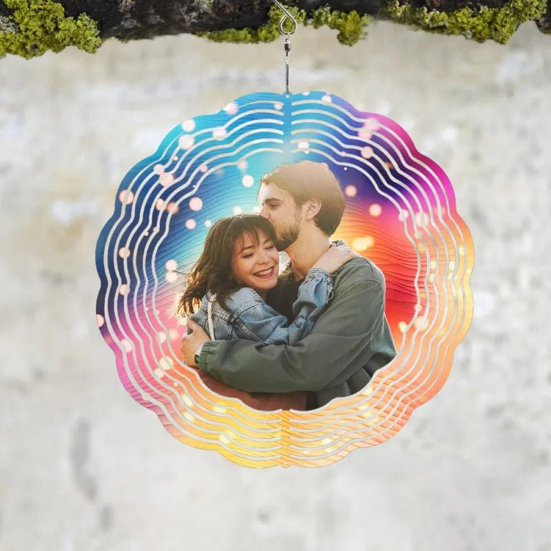 blooming garden custom photo keepsake wind spinner chime for porch decor