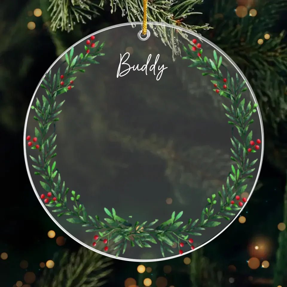 Ornament Acrylic Hanging Keepsake Personalized Photo Christmas Sympathy Gift for Loss of Dog
