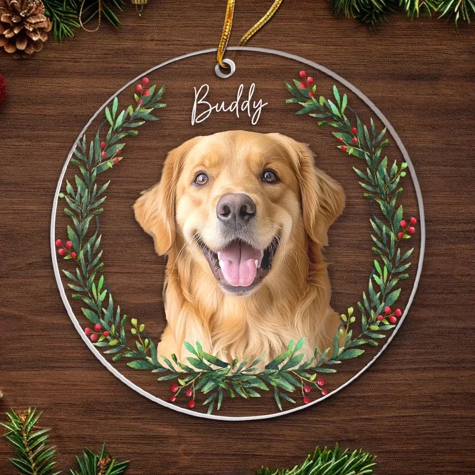 Ornament Christmas Sympathy Gift for Loss of Dog Acrylic Hanging Keepsake