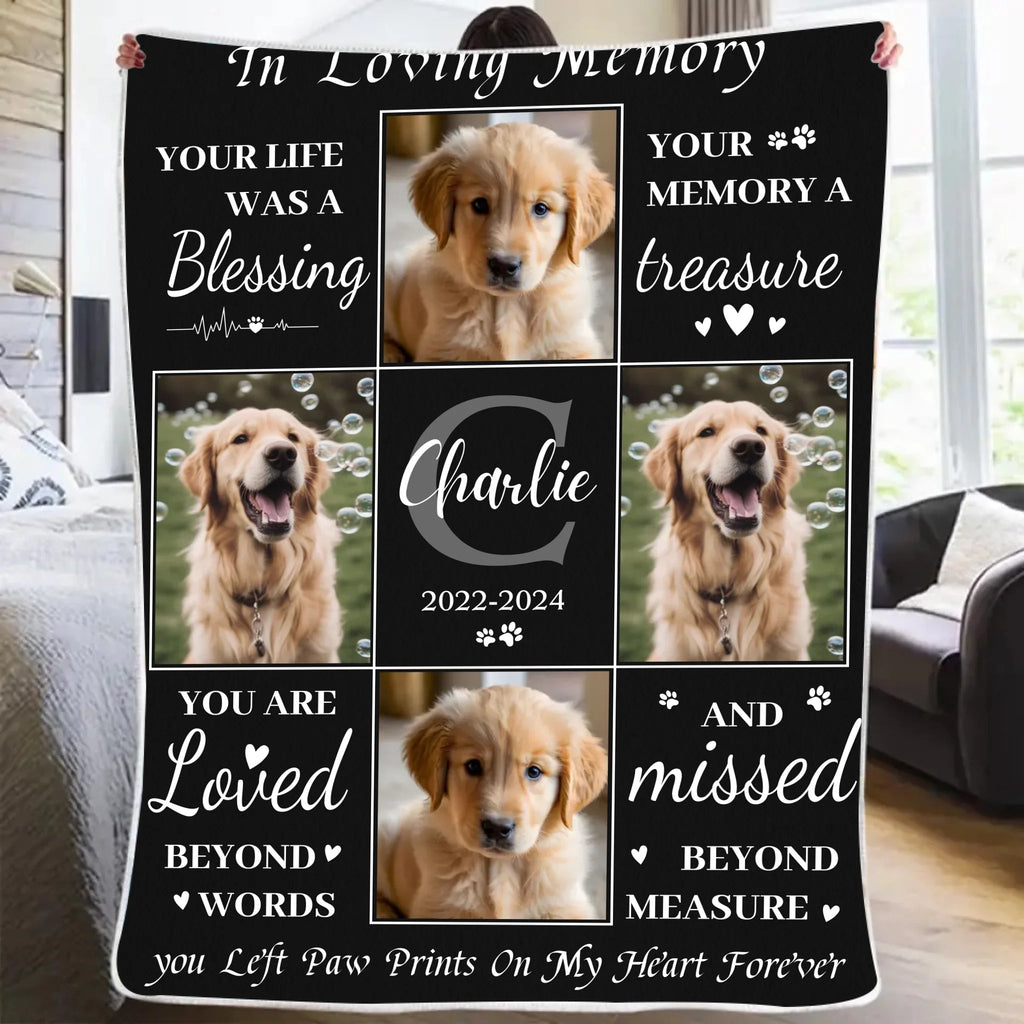 Custom Photo You Are Loved Beyond Words - Memorial Personalized Custom Blanket - Sympathy Gift For Pet Owners, Pet Lovers 681214 - DiyGiftly