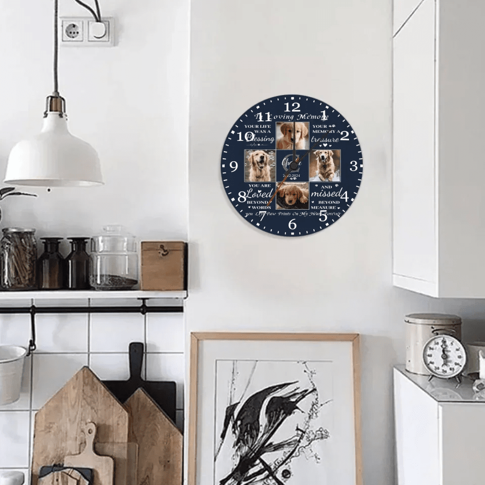 Custom Photo You Are Loved Beyond Words - Memorial Personalized Custom Wall Clock - Sympathy Gift For Pet Owners, Pet Lovers 743143 - DiyGiftly