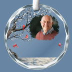 Custom Photo You Will Always Be There - Memorial Personalized Custom Circle Glass Ornament - Sympathy Gift For Family Members 686262 - DiyGiftly