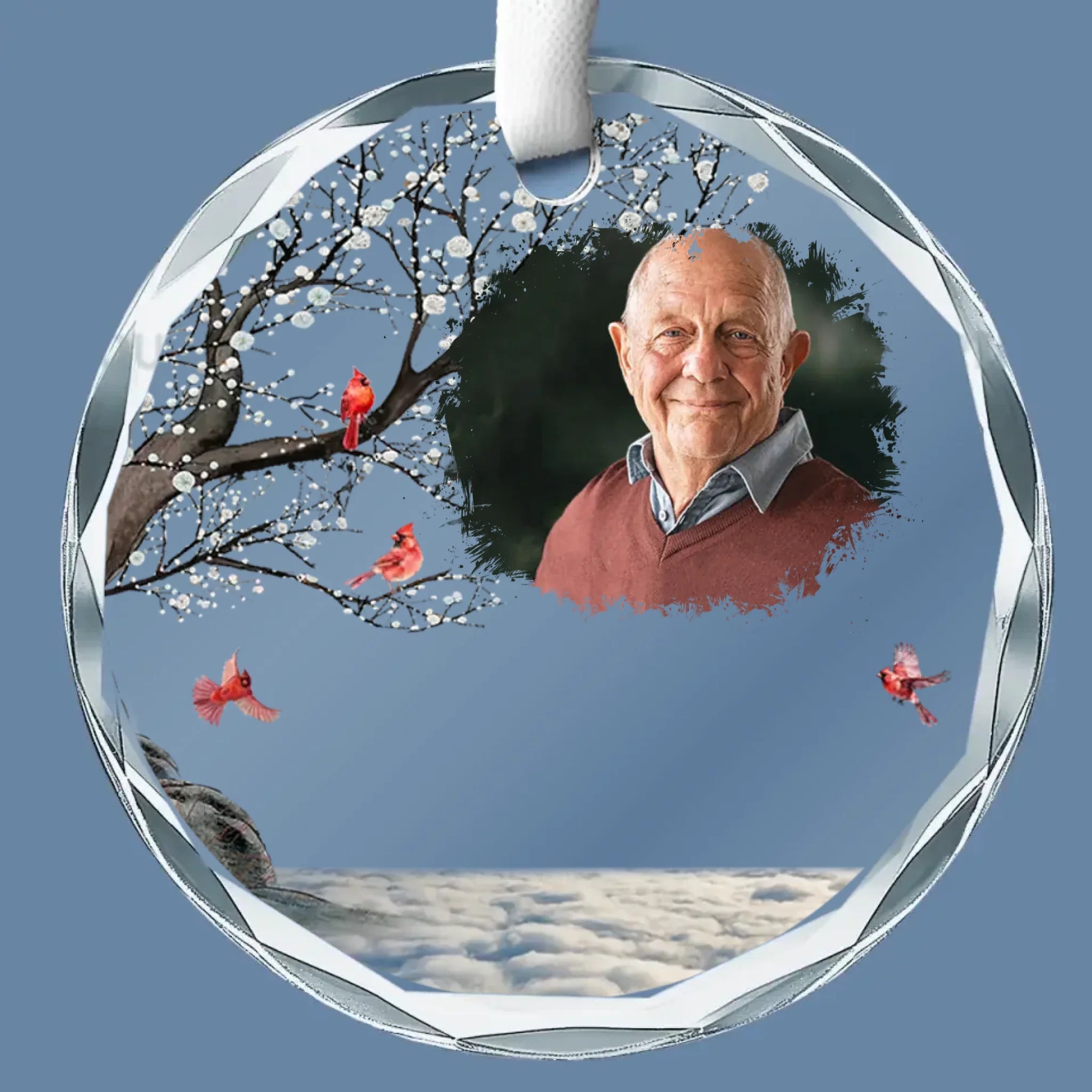 Custom Photo You Will Always Be There - Memorial Personalized Custom Circle Glass Ornament - Sympathy Gift For Family Members 686262 - DiyGiftly