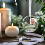 Custom Photo You Will Always Be There - Memorial Personalized Custom Circle Glass Ornament - Sympathy Gift For Family Members 686262 - DiyGiftly
