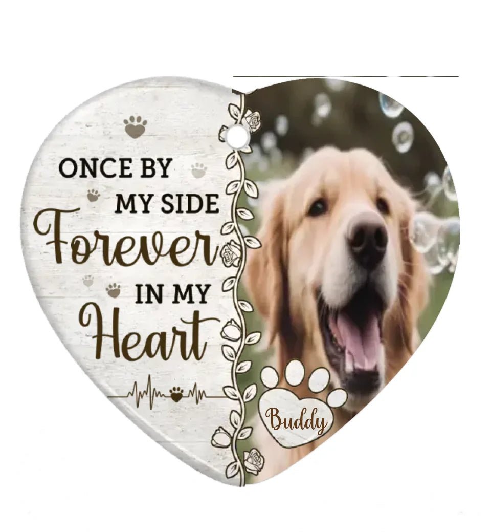 Personalized Photo Ceramic Heart Ornament Ceramic Heart Keepsake