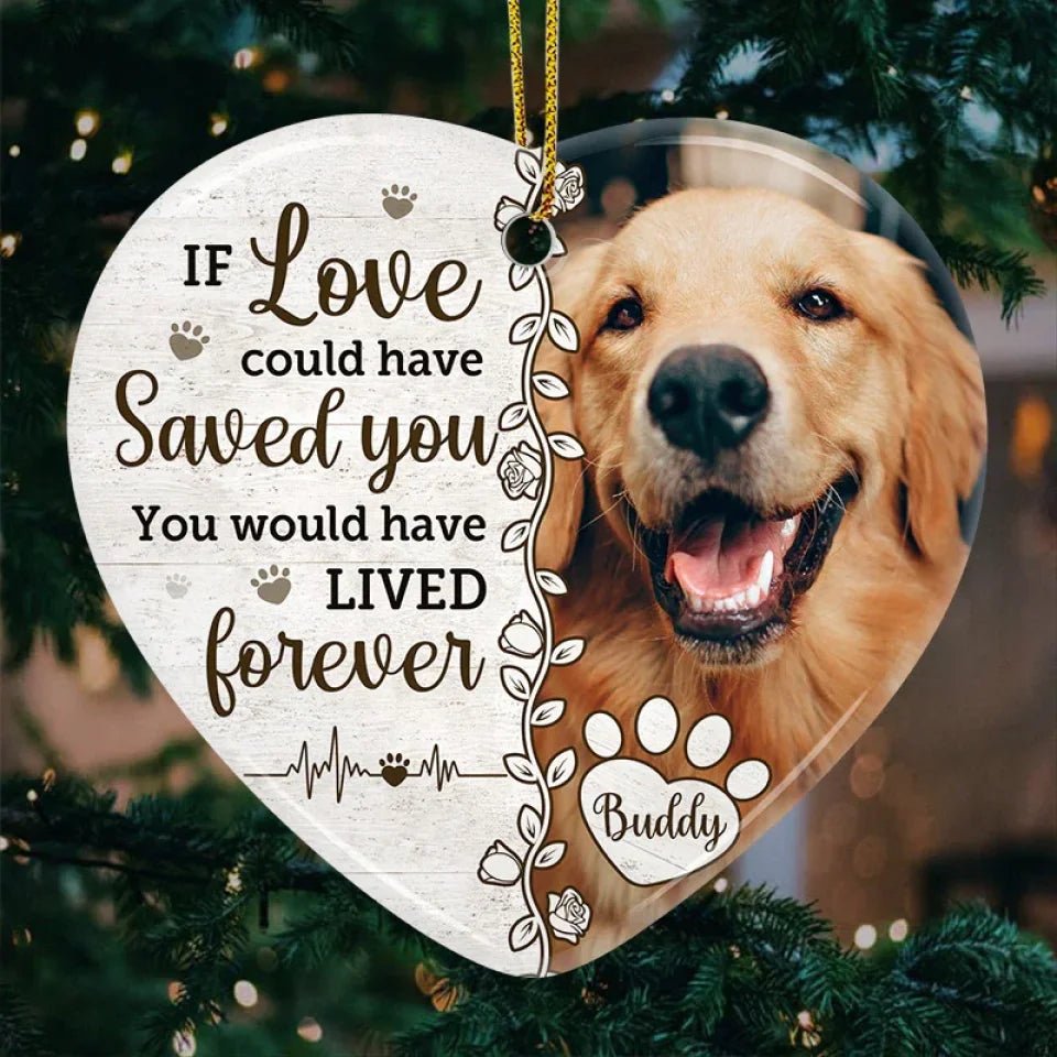 Ceramic Ceramic Heart Ornament Personalized Photo Ceramic Heart Keepsake