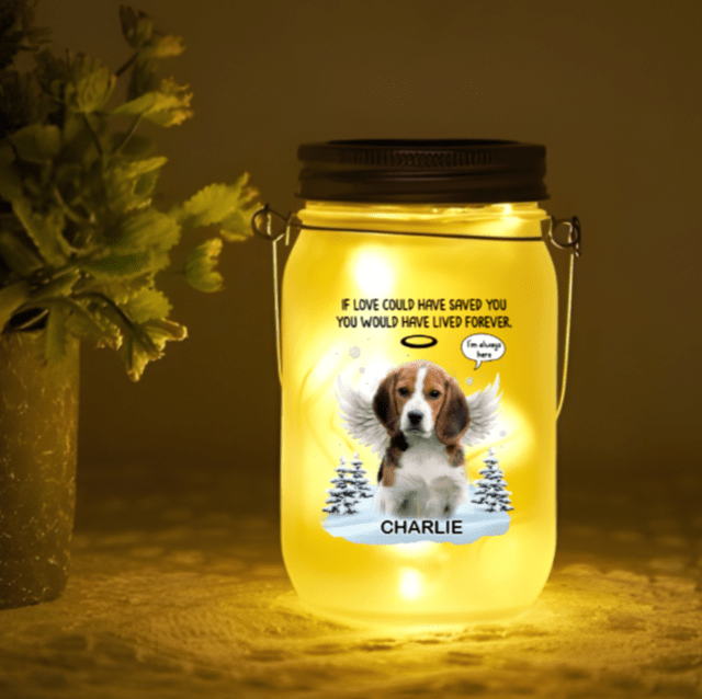 Custom Photo Your Spirit Will Always Run Free - Memorial Personalized Custom Mason Jar Light - Sympathy Gift For Pet Owners, Pet Lovers 43638016 - DiyGiftly