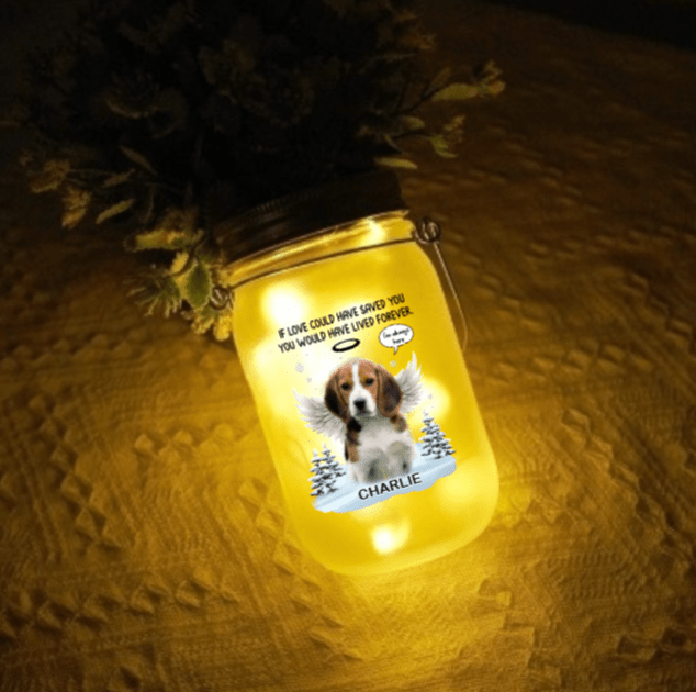 Custom Photo Your Spirit Will Always Run Free - Memorial Personalized Custom Mason Jar Light - Sympathy Gift For Pet Owners, Pet Lovers 43638016 - DiyGiftly