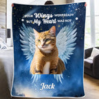 personalized cat photo fleece blanket soft cozy comfort loss of cat gift