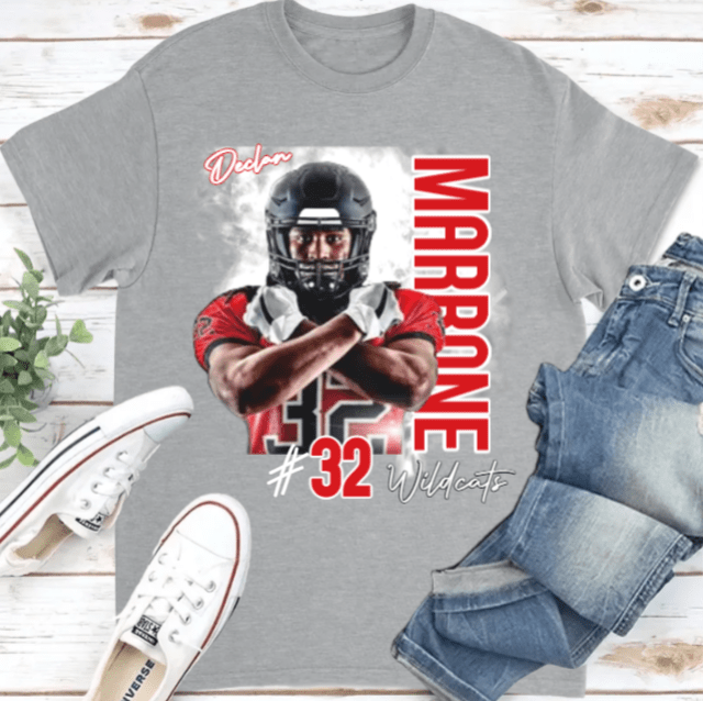Custom Player Football Shirt – Personalized Soft Style Football Tee, Custom Name & Number Football Mom Shirt, High School Spirit Wear, Game Day Outfit 66491136 - DiyGiftly