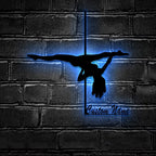 Custom Pole Dance Metal Wall Sign – Personalized Name Wall Decor for Pole Dancers, Dance Studios, and Fitness Enthusiasts 30945792 - DiyGiftly