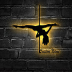 Custom Pole Dance Metal Wall Sign – Personalized Name Wall Decor for Pole Dancers, Dance Studios, and Fitness Enthusiasts 30945792 - DiyGiftly