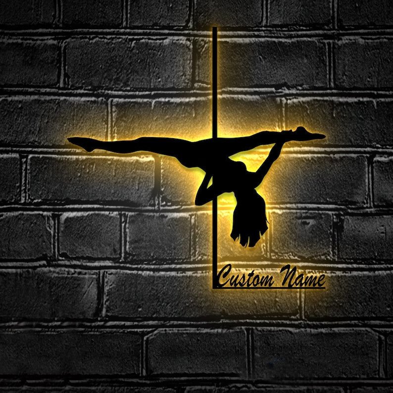 Custom Pole Dance Metal Wall Sign – Personalized Name Wall Decor for Pole Dancers, Dance Studios, and Fitness Enthusiasts 30945792 - DiyGiftly