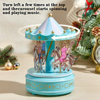 Custom Portrait Acrylic Carousel Music Box Ornament Family Member Desktop Decoration Gift For Family - DiyGiftly