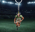Custom profile picture Key Chain - Acrylic Rugby Player Key Chain - Birthday gift 740823 - DiyGiftly