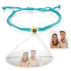 Custom Projection Bracelet Simple Woven Couple Bracelet Valentines Gift - DiyGiftly