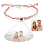 Custom Projection Bracelet Simple Woven Couple Bracelet Valentines Gift - DiyGiftly