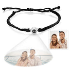 Custom Projection Bracelet Simple Woven Couple Bracelet Valentines Gift - DiyGiftly