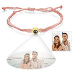 Custom Projection Bracelet Simple Woven Couple Bracelet Valentines Gift - DiyGiftly