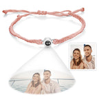 Custom Projection Bracelet Simple Woven Couple Bracelet Valentines Gift - DiyGiftly
