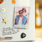 Custom Quicksand Fridge Magnet Personalized Photo Refrigerator Magnet Home Decoration Birthday Gifts - DiyGiftly