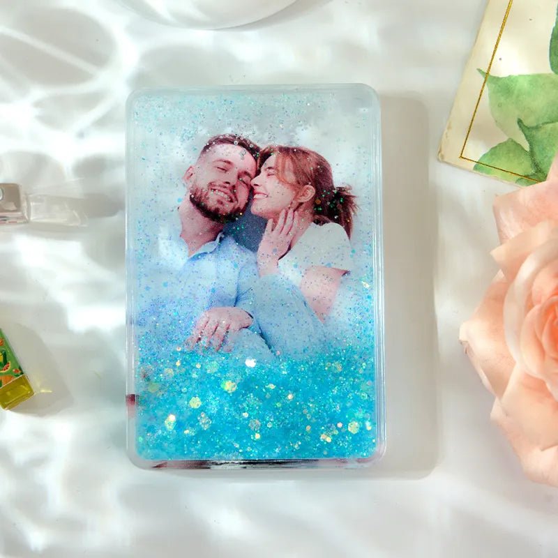 Custom Quicksand Fridge Magnet Personalized Photo Refrigerator Magnet Home Decoration Birthday Gifts - DiyGiftly