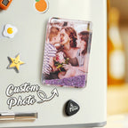Custom Quicksand Fridge Magnet Personalized Photo Refrigerator Magnet Home Decoration Birthday Gifts - DiyGiftly
