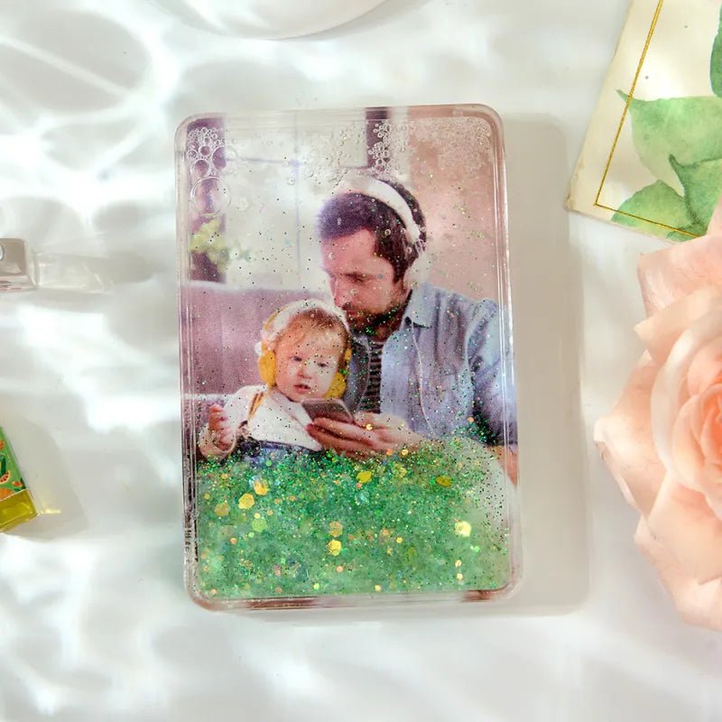 Custom Quicksand Fridge Magnet Personalized Photo Refrigerator Magnet Home Decoration Birthday Gifts - DiyGiftly