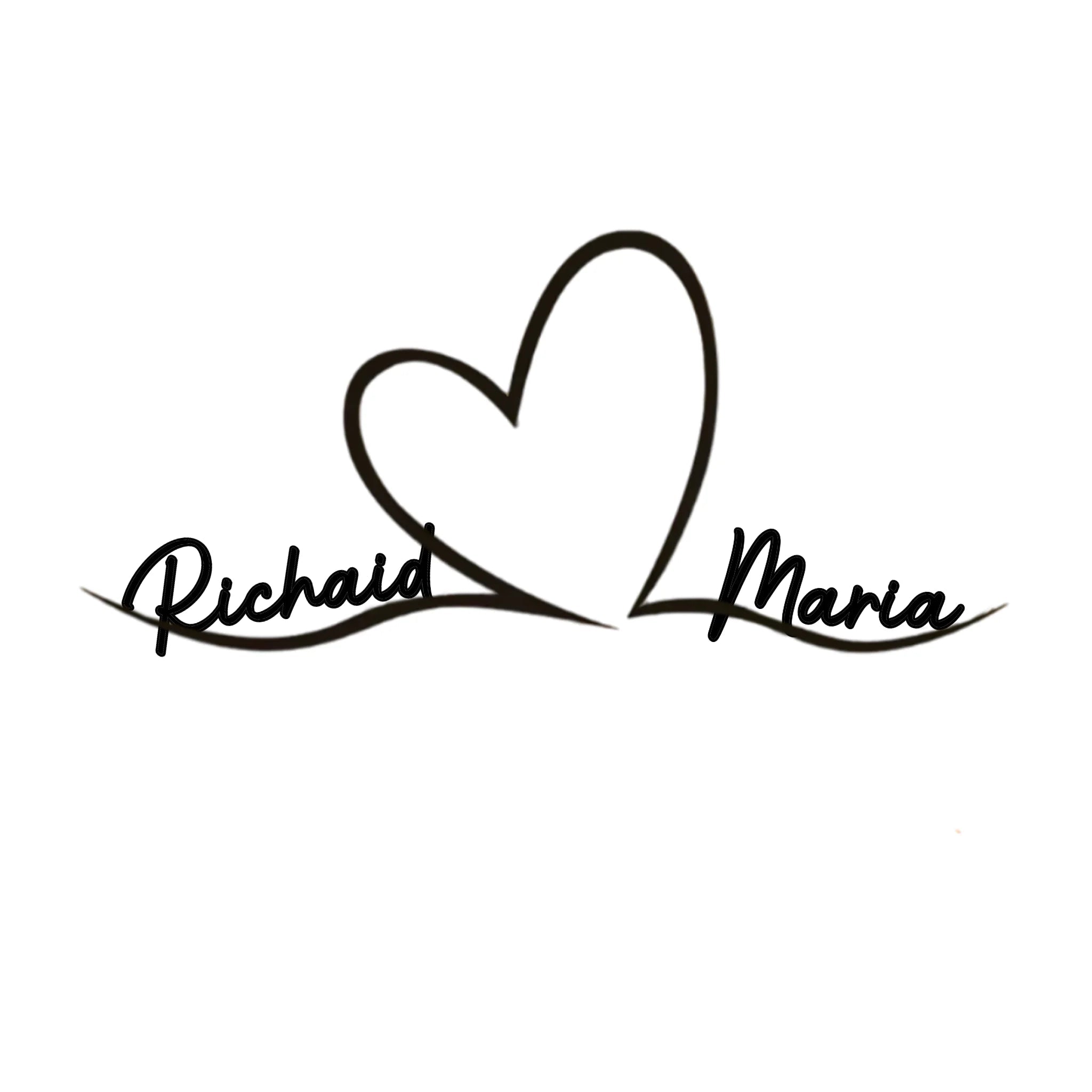 Custom Romantic Couple Names Metal Wall Sign - Personalized Love Home Decor for Wedding & Anniversary,Valentine's Day Gifts 1083426 - DiyGiftly