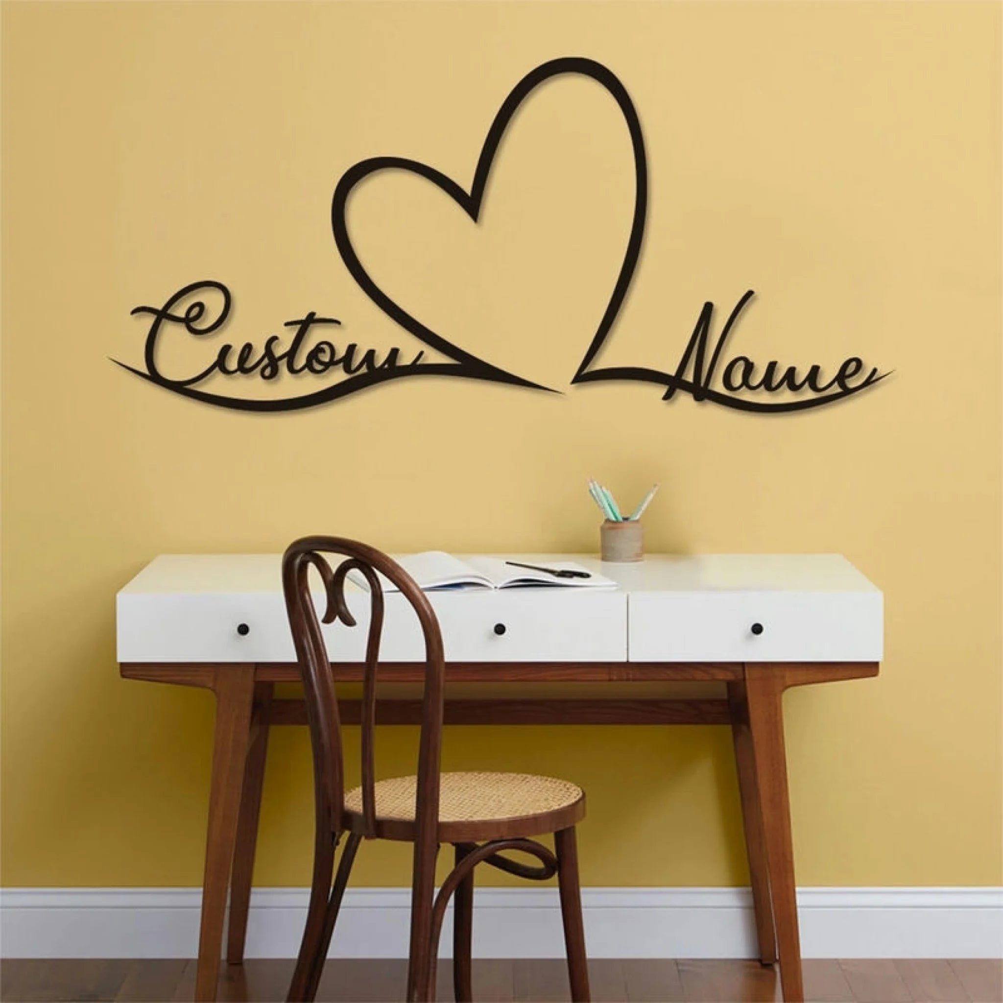 Custom Romantic Couple Names Metal Wall Sign - Personalized Love Home Decor for Wedding & Anniversary,Valentine's Day Gifts 1083426 - DiyGiftly