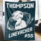 Custom Rugby Player Souvenir - Fleece or Sherpa - Birthday or Anniversary Gift 739470 - DiyGiftly