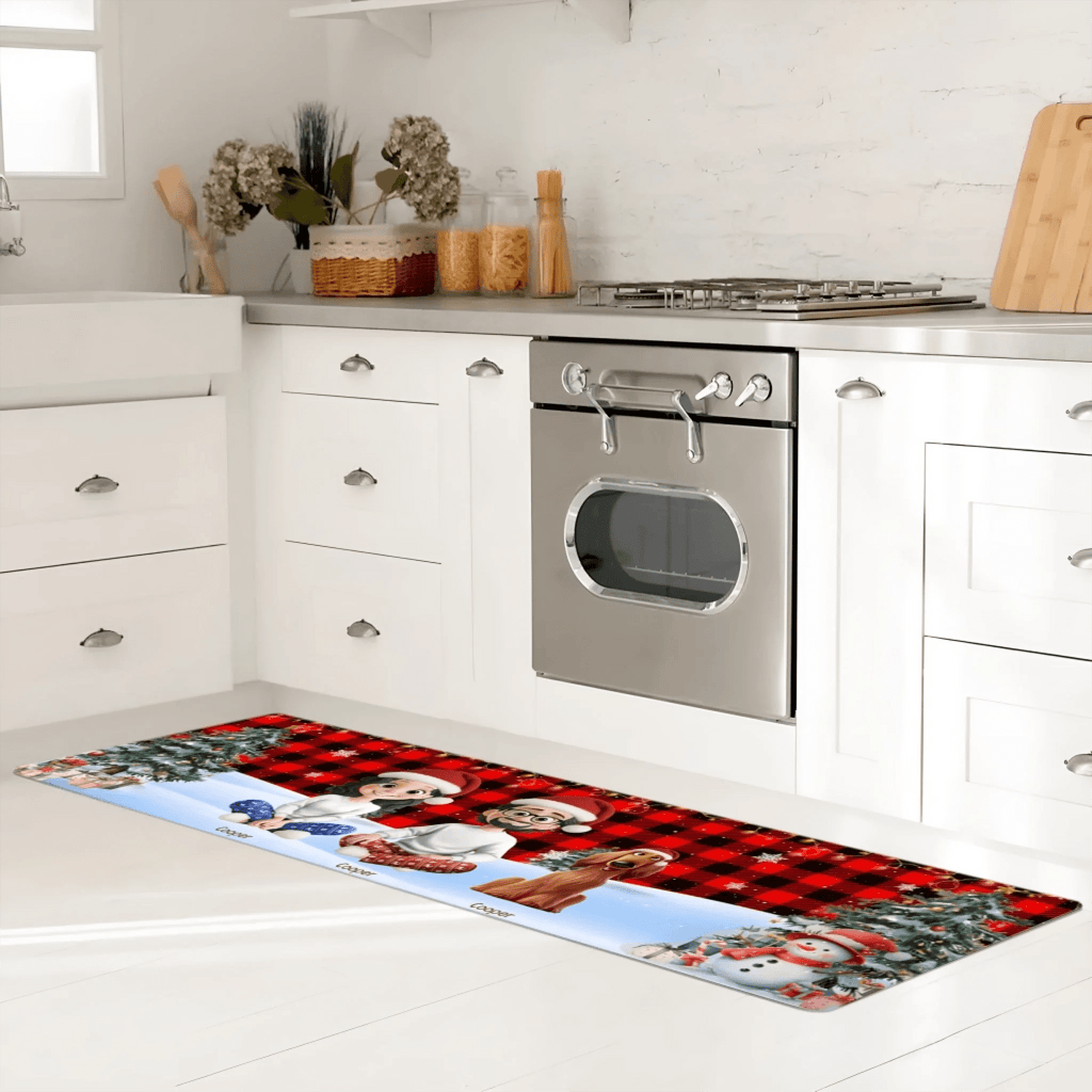 Custom Runner Rug - Personalized Christmas Birthday Gifts For Mom, Dad, Brother, Sister, Kids - Joy Fills Every Corner Here 1053333 - DiyGiftly