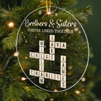 Custom Scrabble Acrylic Ornament – Personalized Christmas & Birthday Gift for Brother or Sister – Growing Side by Side Always 1055549 - DiyGiftly