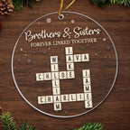 Custom Scrabble Acrylic Ornament – Personalized Christmas & Birthday Gift for Brother or Sister – Growing Side by Side Always 1055549 - DiyGiftly