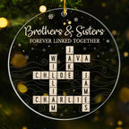 Custom Scrabble Acrylic Ornament – Personalized Christmas & Birthday Gift for Brother or Sister – Growing Side by Side Always 1055549 - DiyGiftly