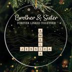 Custom Scrabble Acrylic Ornament – Personalized Christmas & Birthday Gift for Brother or Sister – Growing Side by Side Always 1055549 - DiyGiftly