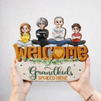 Cherished family moments personalized family names wood sign grandparents day gift