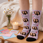 socks custom face design gift for best friend