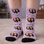 custom face design socks gift for best friend