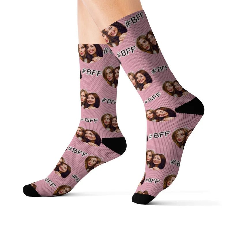 socks gift for best friend custom face design