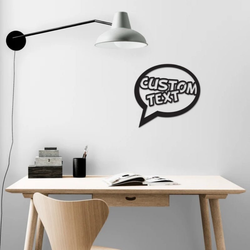Custom Speech Bubble Metal Signs – Personalized Wall Decor, Fun and Unique Home or Office Sign, Custom Name or Message Gift for Friends, Family, or Colleagues 68872192 - DiyGiftly