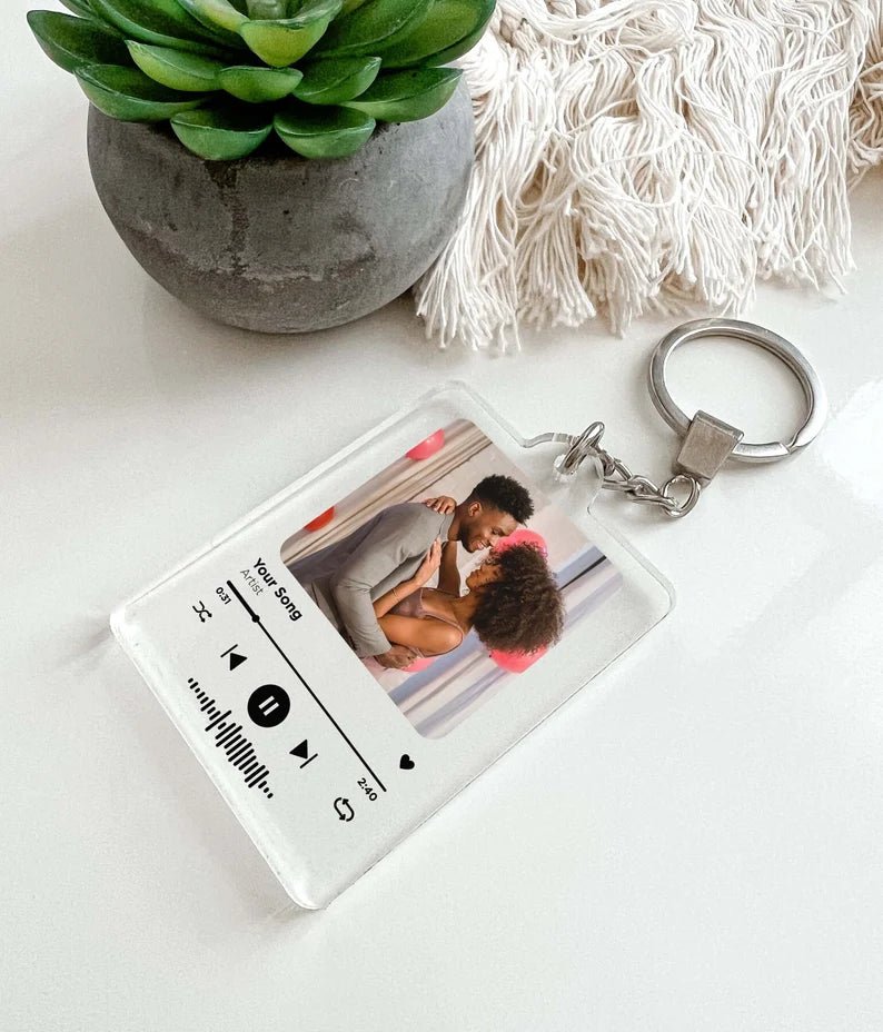 Custom Spotify keychain | Personalized Photo Keychain | Custom Song Plaque Keychain | Keychain For Lovers Friends Couple Wedding Anniversary 57583872 - DiyGiftly