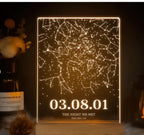 Custom star map by date, Star map night light, Personalized constellation map, Night sky by date, Engagement gift for him and her 758948 - DiyGiftly