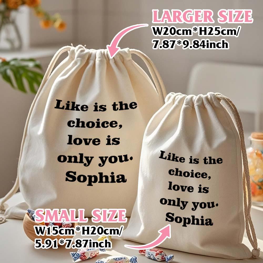 Custom Text Drawstring Canvas Bag – Personalized Travel Organizer - DiyGiftly