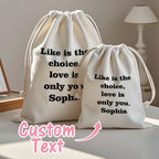 Custom Text Drawstring Canvas Bag – Personalized Travel Organizer - DiyGiftly