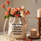 Custom Text Drawstring Canvas Bag – Personalized Travel Organizer - DiyGiftly