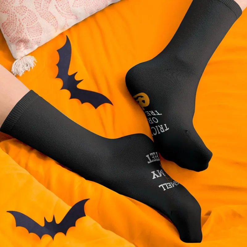 Custom Text Socks Trick Or Treat Funny Halloween Gift - DiyGiftly