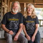 Custom Unisex T-Shirt - Personalized Birthday Gift For Dad & Grandpa, Perfect "Promoted To Grandpa" Keepsake to Celebrate New Grandpa Status 56138752 - DiyGiftly
