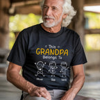 Custom Unisex T-Shirt - Personalized Birthday Gift For Dad & Grandpa, Perfect "Promoted To Grandpa" Keepsake to Celebrate New Grandpa Status 56138752 - DiyGiftly